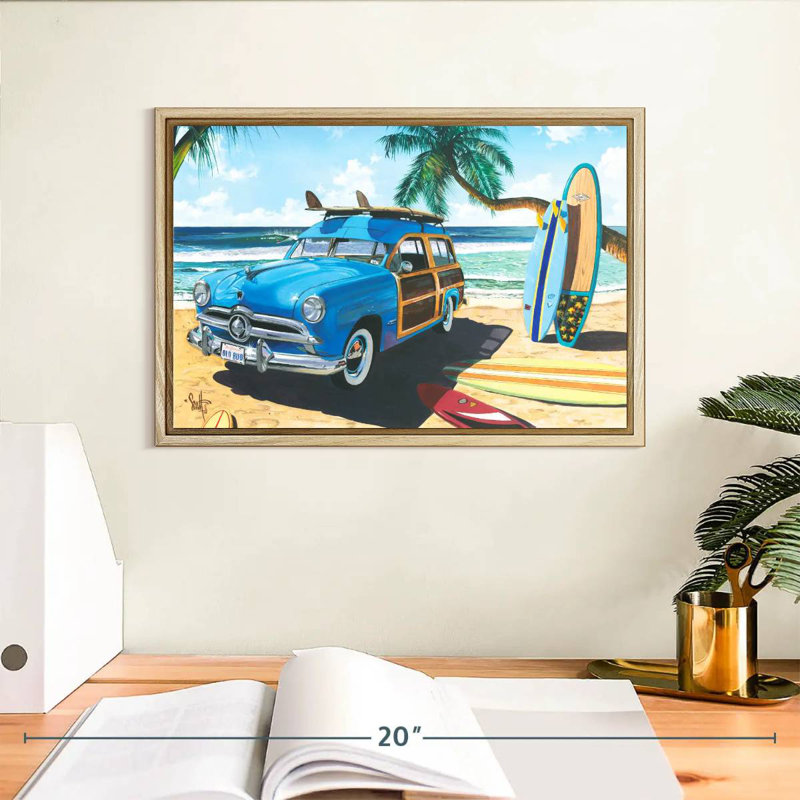 Amis tropicaux tropicaux, Cadre flottant en bois naturel, 13 po x 9 po