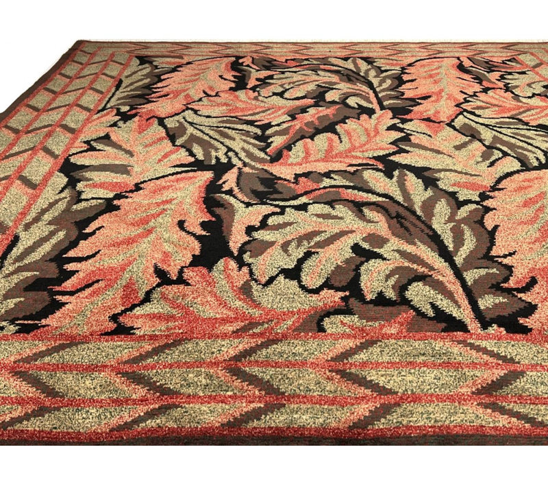 Tapis finement noué à la main Agra indien 8 pi 2 po x 9 pi 9 po