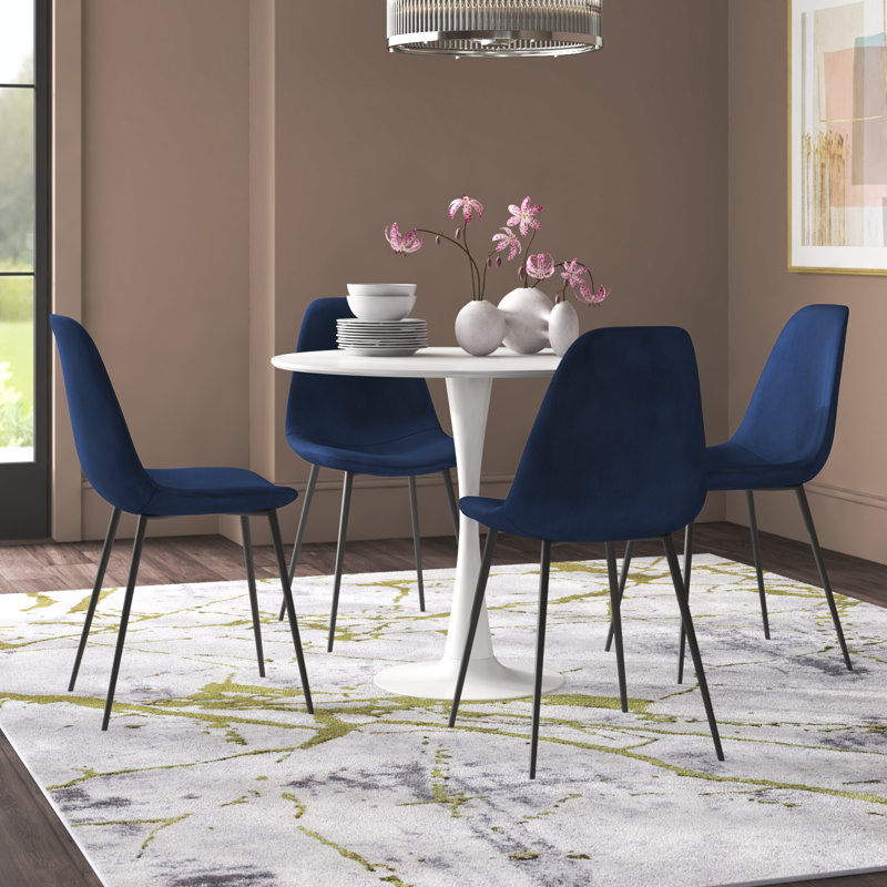 Careyann 4 - Person Pedestal Dining Set, Ink