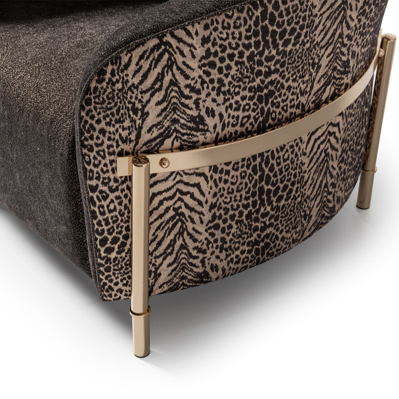 Lisbon 35.5'' Wide Chenille Barrel Chair, Onyx Chenille
