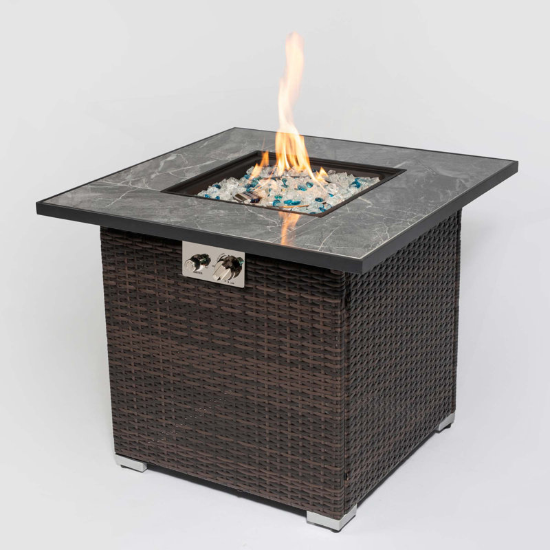 Outdoor Fire Table Propane Gas Fire Pit Table With Lid Gas Fire Pit Table With Glass Rocks And Rain Cover