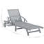 Chaise longue simple en acacia 80 po avec coussins Stanstead-1468242710
