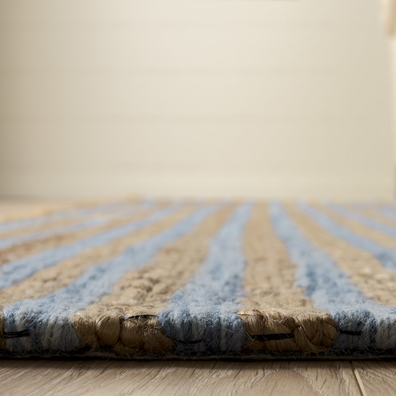 Martha Stewart 9526 Hand Tufted 40% Jute; 40% Wool; 20% Cotton Striped Rug, Rectangle 5' x 8'