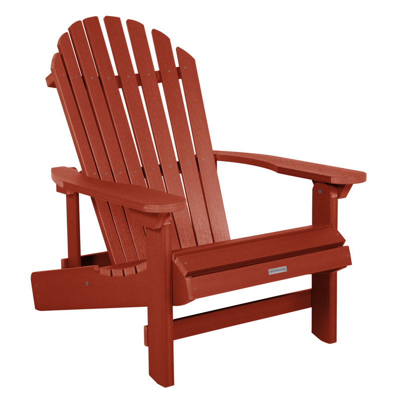 Chaise Adirondack en plastique Federigo, Rouge rustique