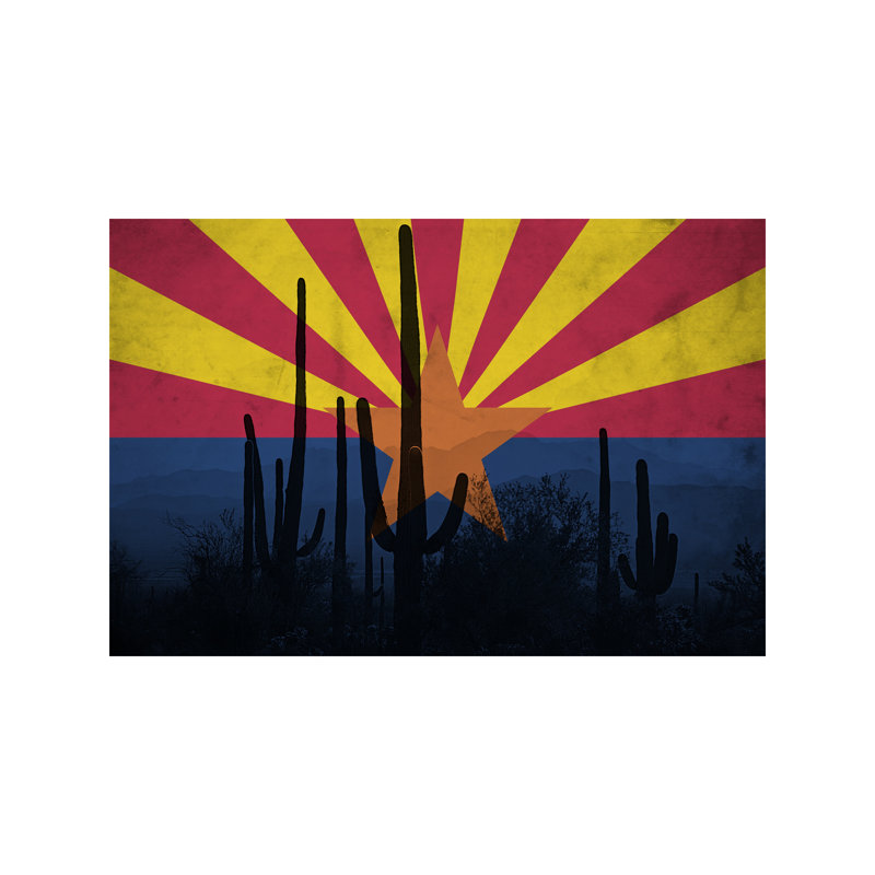 Arizona (Cacti) - Wrapped Canvas Print, 30.48cm H x 45.72cm W x 1.91cm D