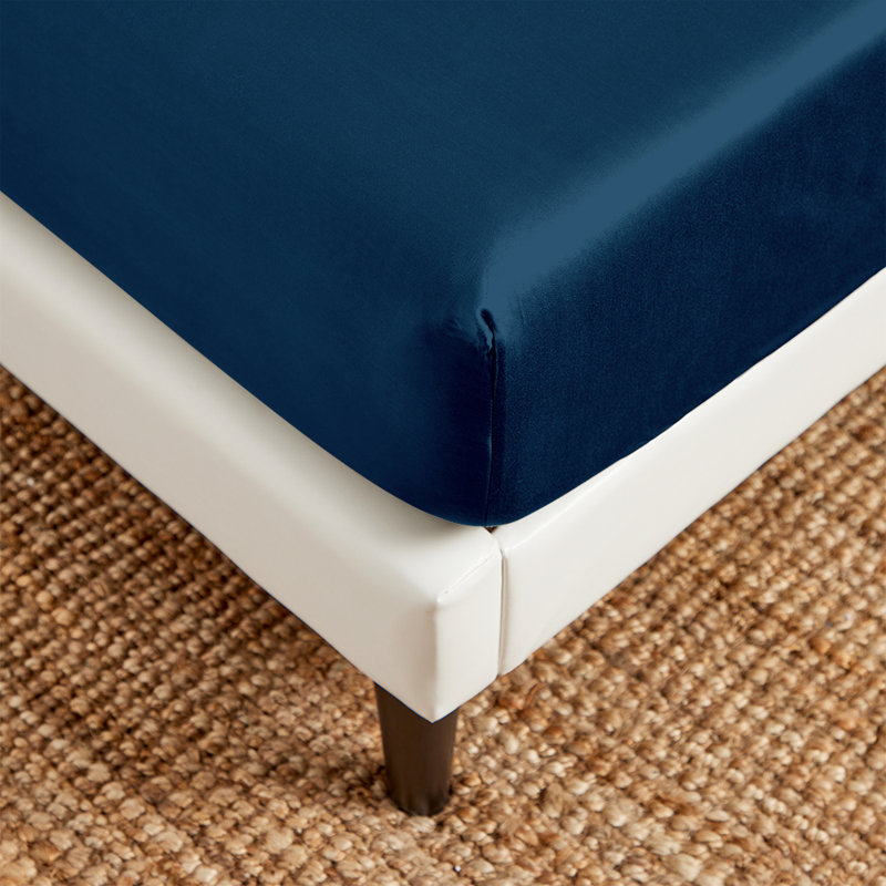 Royal Blue Queen Bamboo Bed Sheet Set