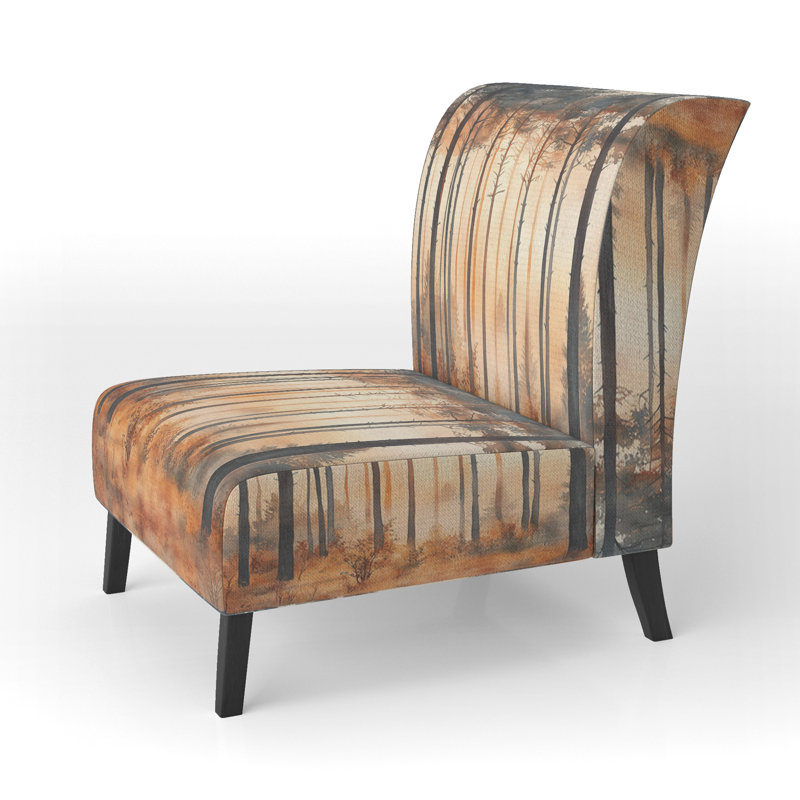Chaise rembourrée Forest - Fauteuil de chambre Whispering, Pantoufle sans accoudoirs