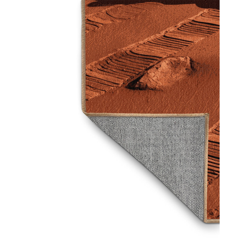 Tapis de transport brun lavable à la machine, Carré 4 pi