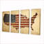 «Brianna - USA Patriotist Wall Decor», art mural moderne 4 pièces-28275997