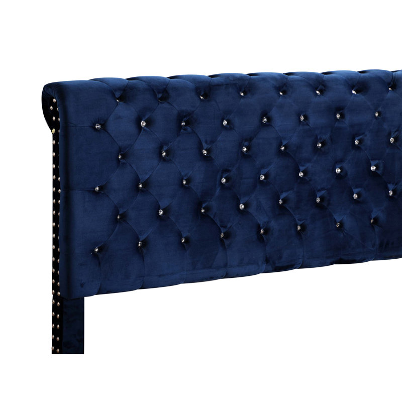 Transitional Upholstered Bed