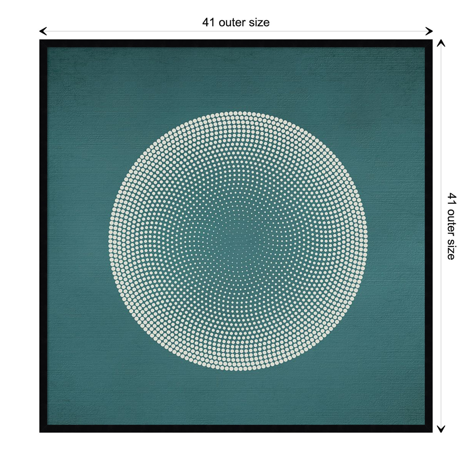 Circles Print by Incado, Black, 41" H x 41" W x 1" D