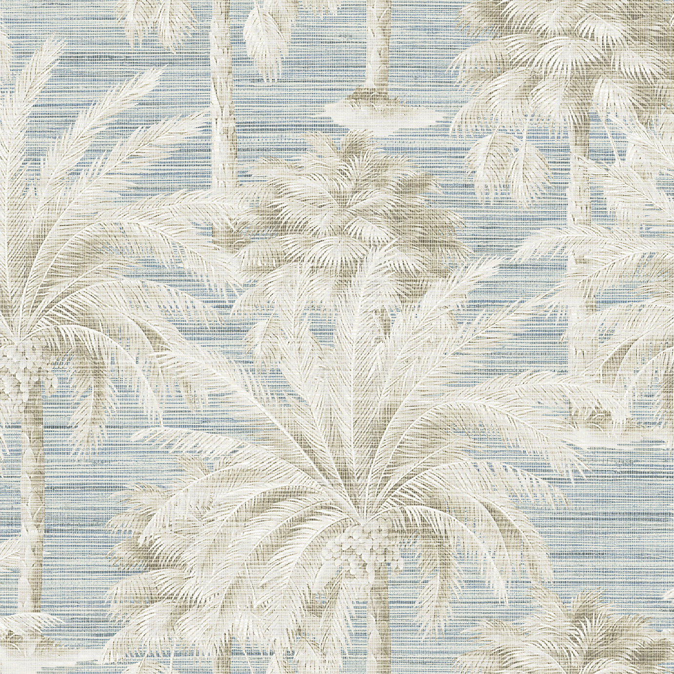 Paonia 27' x 27" Texture Wallpaper Roll, Blue