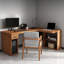 Bureau de direction brun en L en bois massif avec 1 tiroir-1257671274-1257671278