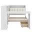 Lit plateforme en bois avec tablettes de rangement, tiroirs, station de charge, DEL, bureau et tête de lit tapissier-1398542574-1398542575