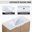 Meuble-lavabo 36 po à fixation flottante avec lavabo et portes à fermeture douce, design moderne | Idée de cadeau