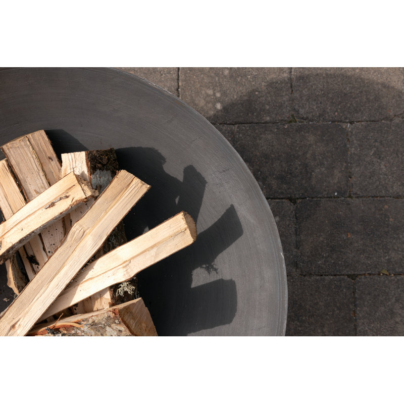 Guccione Round Steel Wood Burning Smokeless Outdoor Fireplace