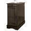 Porte-gobelet escamotable transitionnel pour armoire de table d'appoint avec prise USB intégrée, gris