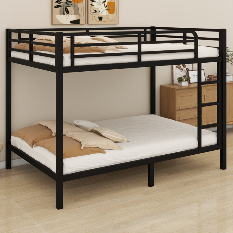Lit superposé robuste en métal pour adultes, mobilier de chambre peu encombrant