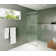 Aurora 32 in. x 78 in. Fully Frameless Fluted Radius Single Fixed Shower Panel