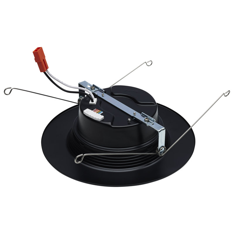 6" Selectable Colour Temperature Dimmable IC Rated LED Retrofit Recessed Lighting Kit, Black