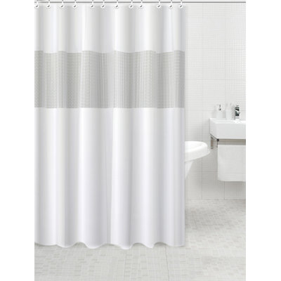 Rideau de douche avec crochets inclus
