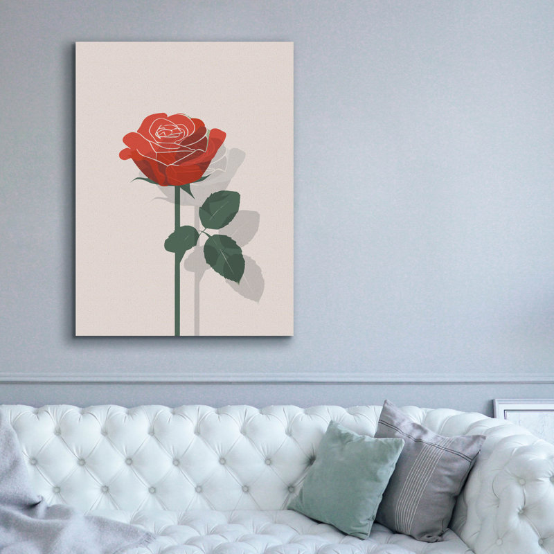 "Epic Graffiti" Rose in Raster "par Andreas Magnusson, art mural sur toile, H 54 po x l 40 po x P 1,5 po
