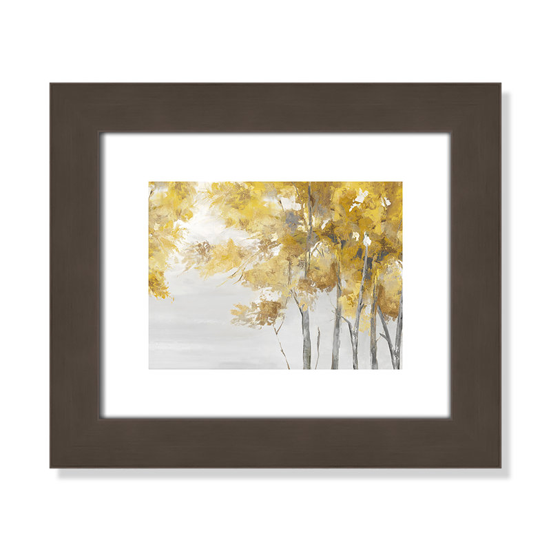 Jaune altruiste - Art encadré autoportant, H 14,5 po x l 16,5 po x P 1,25 po, Cadre en bronze brossé brossé