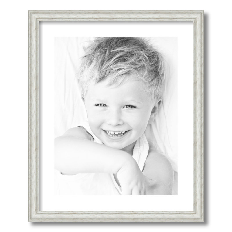 Wood Matte Picture Frame with Mat, Crisp