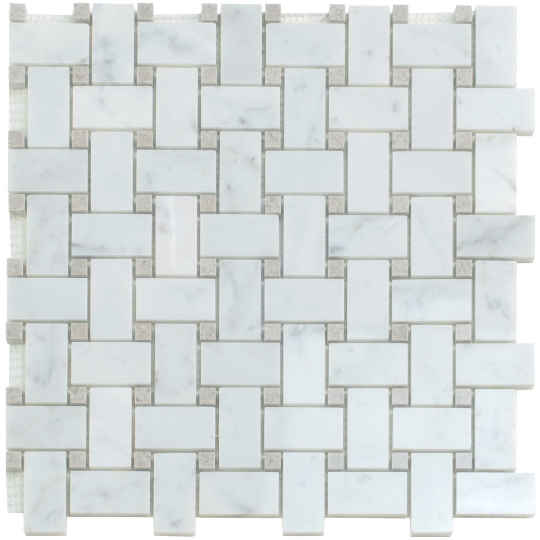12" x 12" Natural Stone Basketweave Mosaic Wall & Floor Tile Apollo Tile 