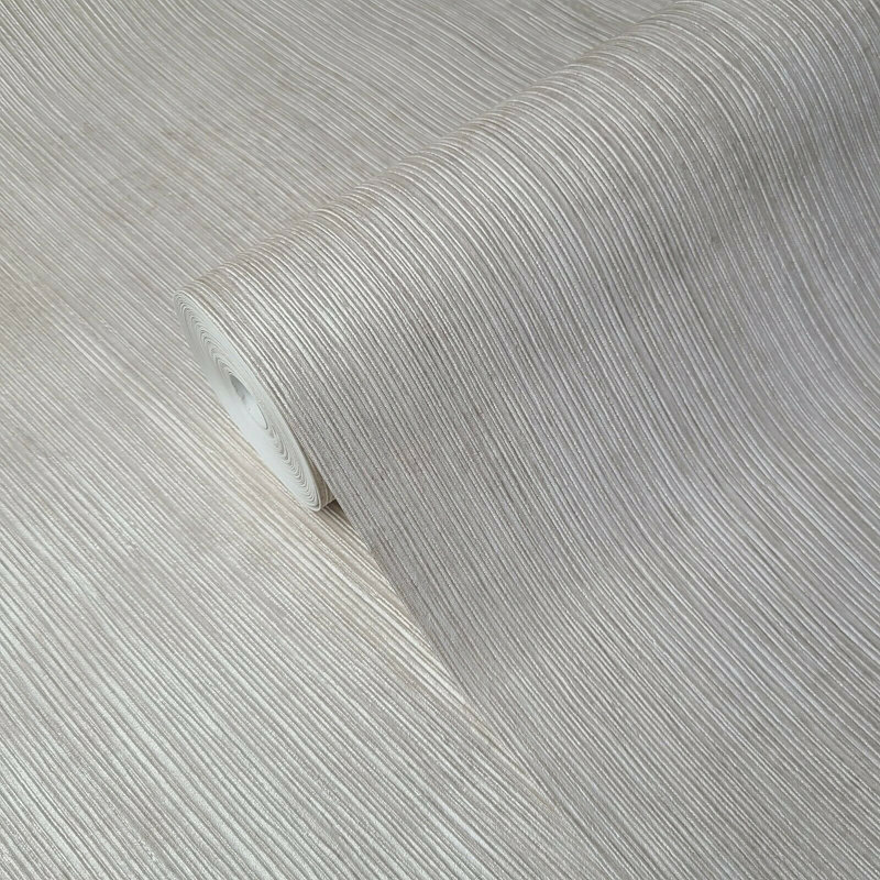 Rouleau de papier peint 3D industriel beige, laiton, laiton, strie métallique