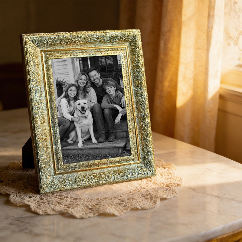 Cadre de table 3 pièces antique doré pour photos et cadeaux de 8 po x 10 po, Antique Gold, 3, 8" W x 10" H