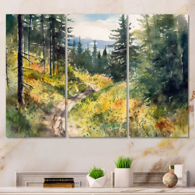 Paysage, route de montagne, ensemble d'art mural 3 pièces - Route de montagne