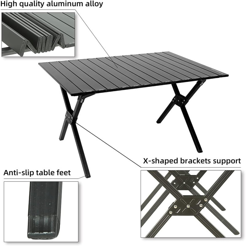 Charin Rectangular Outdoor Dining Table, 52cm H x 60cm W x 120cm D