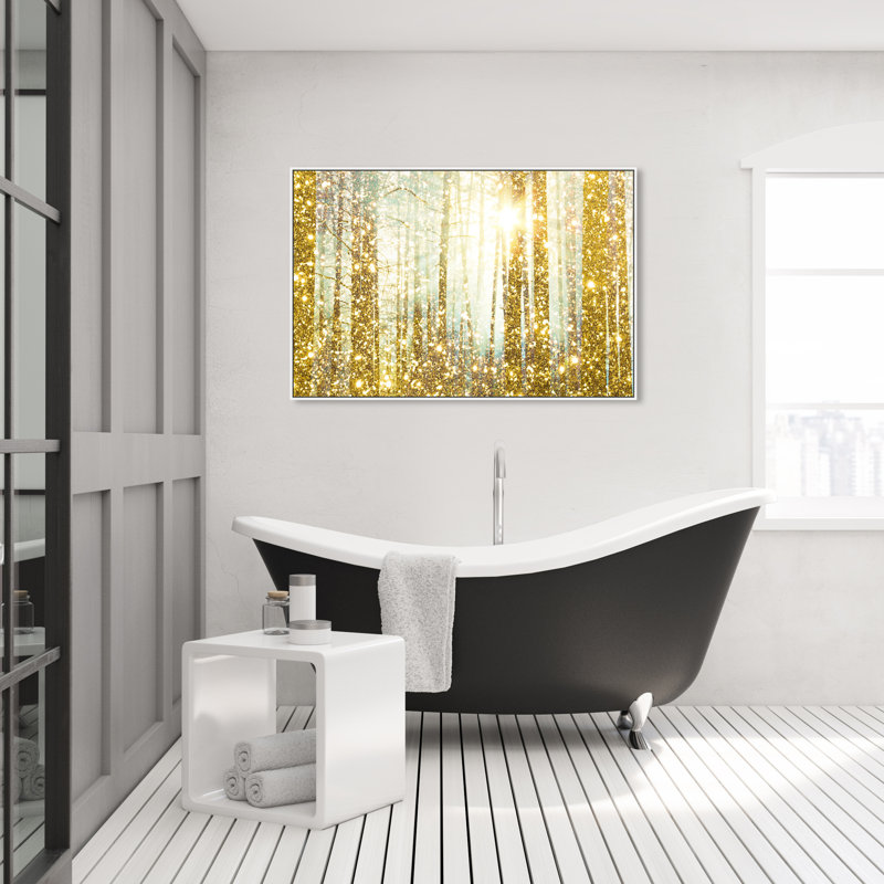 « Magical Forest » par Oliver Gal - impression d'art graphique, Cadre blanc, l 45 po x H 30 po