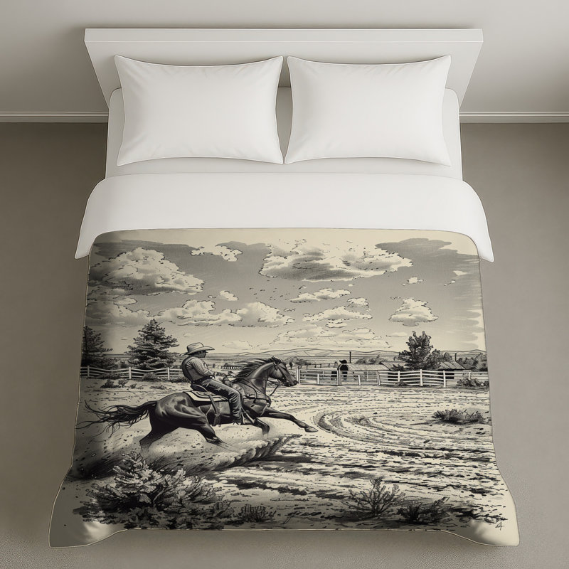 Housse de couette Cowboy Bedding Western rustique, Très grand lit