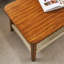 Table basse Mid-Century avec tablette tissée