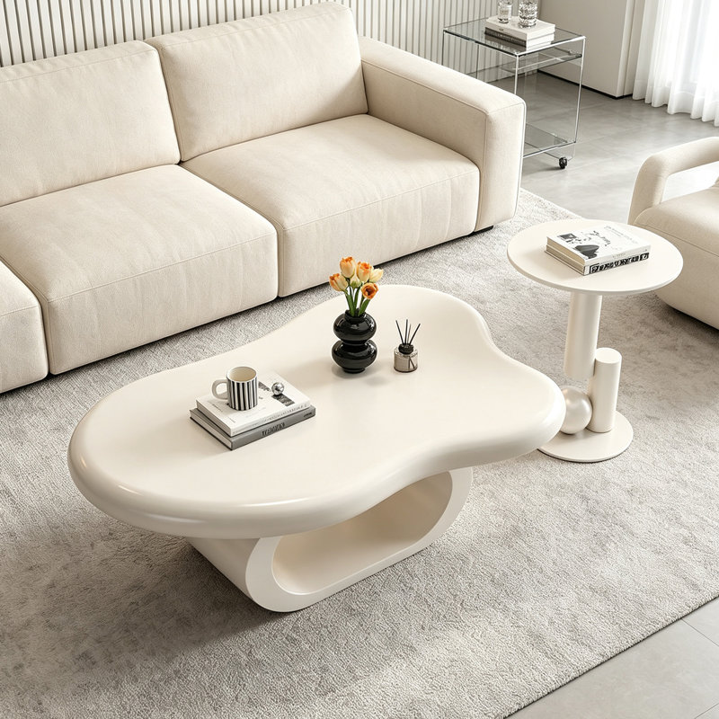 Ensemble de tables basses Modern Home, 17.71" H x 47.24" W x 31.1" D, Cream, Cream
