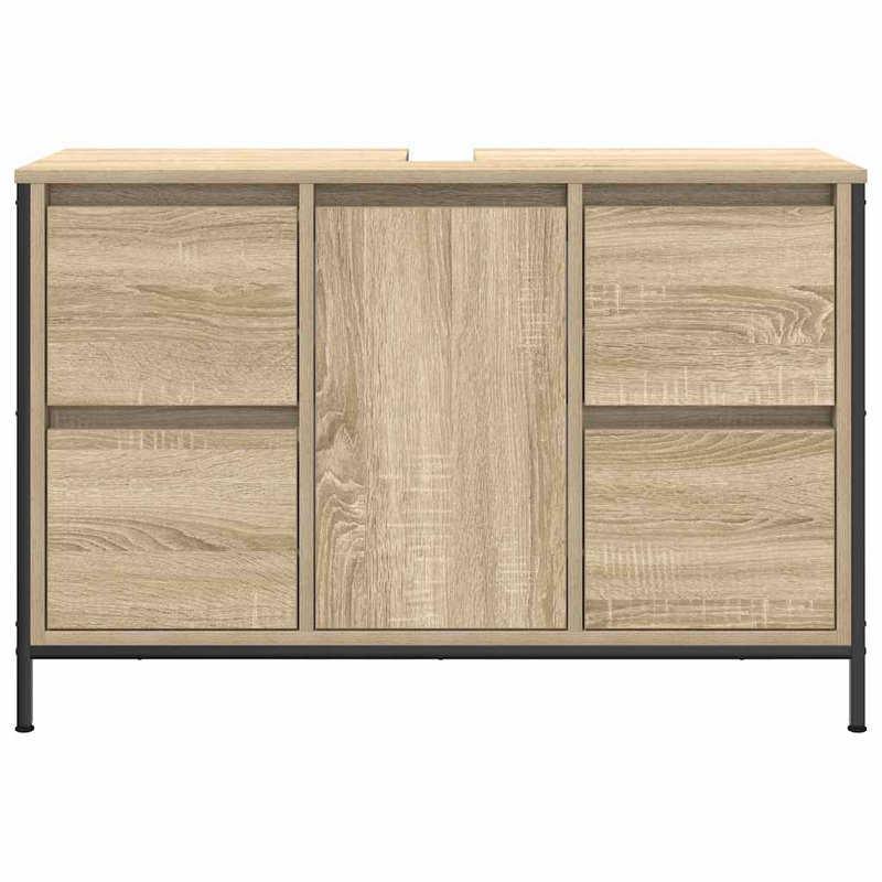 90mm Single Bathroom Vanity with Basin, Sonoma Oak 