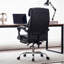 Fauteuil de bureau à hauteur ajustable avec repose-pieds Fauteuil d'ordinateur confortable à dossier haut Fauteuil de jeu inclinable en cuir durable