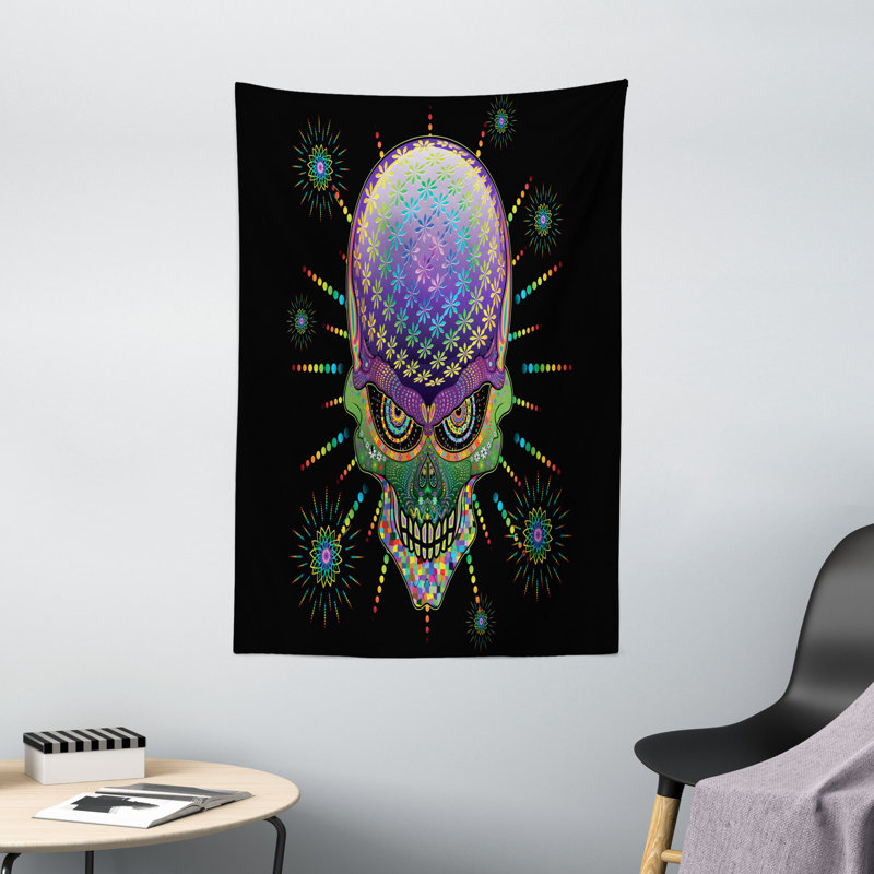Tapisserie psychédélique en polyester, H 60 po x l 40 po