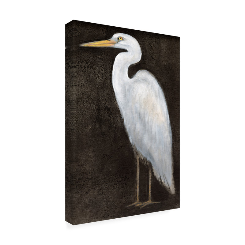 Art sur toile Tim O'Toole «White Heron Portrait II», H 19 po x l 12 po x P 2 po