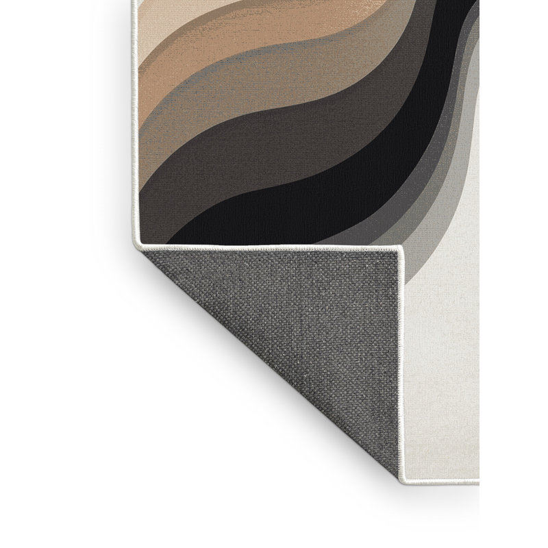 Tapis gris moelleux doux et moelleux à motif dégradé Maspeth, 7 x 10