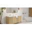 Lavabo de salle de bain encastré en résine 19,7 po x 16,5 po Badeloft UB-04-M-G blanc brillant-71992042
