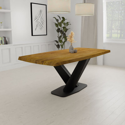 Table ovale en acacia 79 po (pieds inclus)