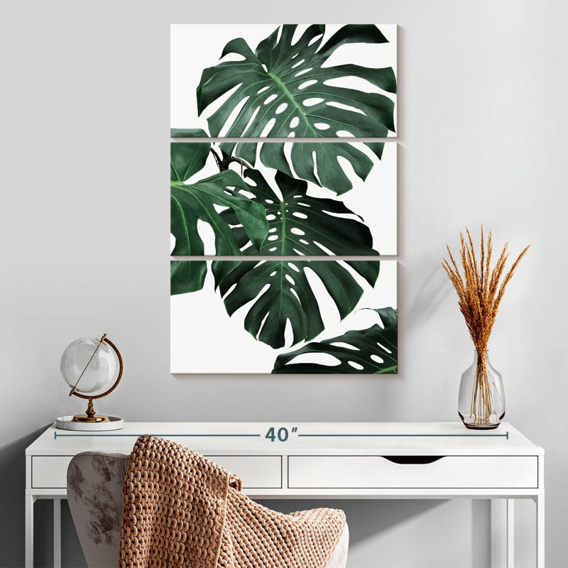 Harnek Lush Monstera II, H 32 po x l 20 po