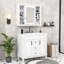 Ensemble de meuble-lavabo moderne 36 "avec lavabo supérieur, armoire de rangement et 2 tiroirs Eimmy-487694760