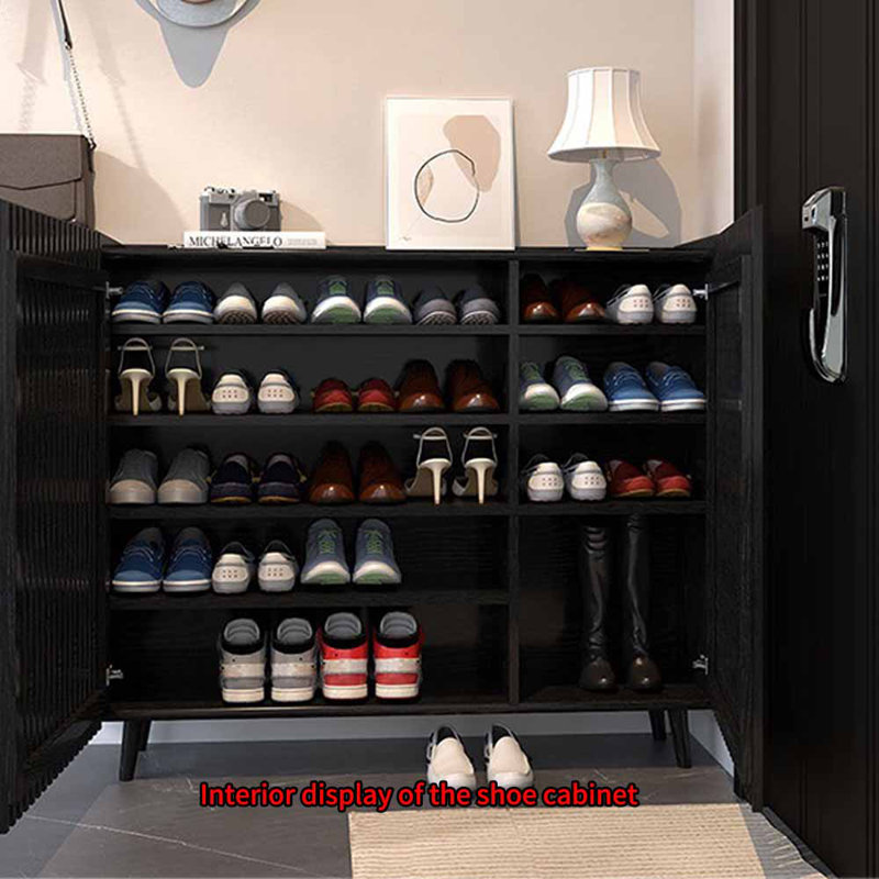 Shoe cabinet in hallway with American style