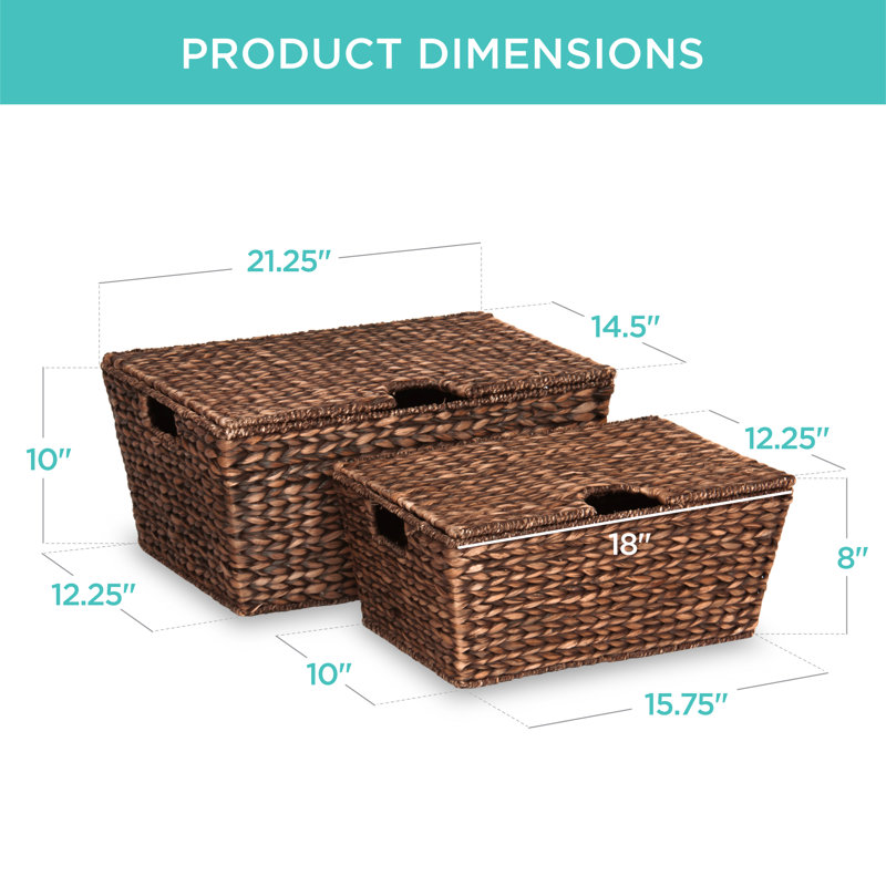Rosecliff Heights Wicker Decorative Basket