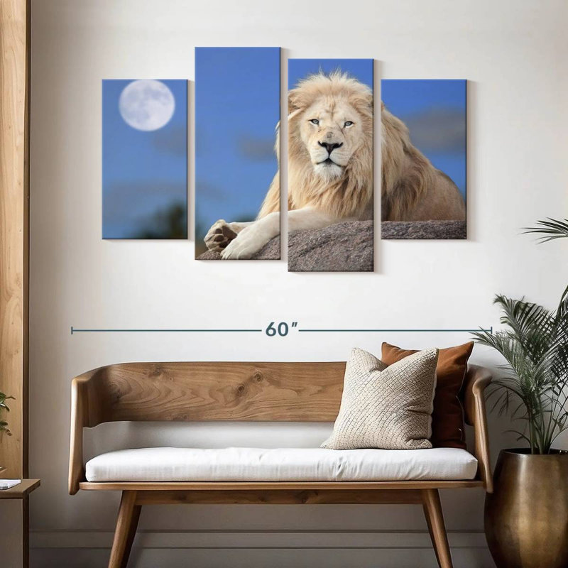 Brampt Lion Wild Cat, 32" H x 52" W