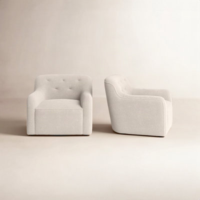 Fae Pine Swivel Accent Chair